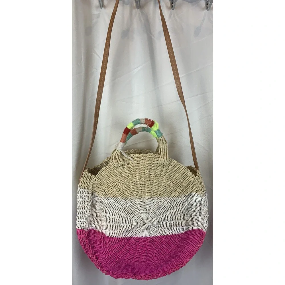 J Crew‎ Women's Round Wicker Purse Handbag
